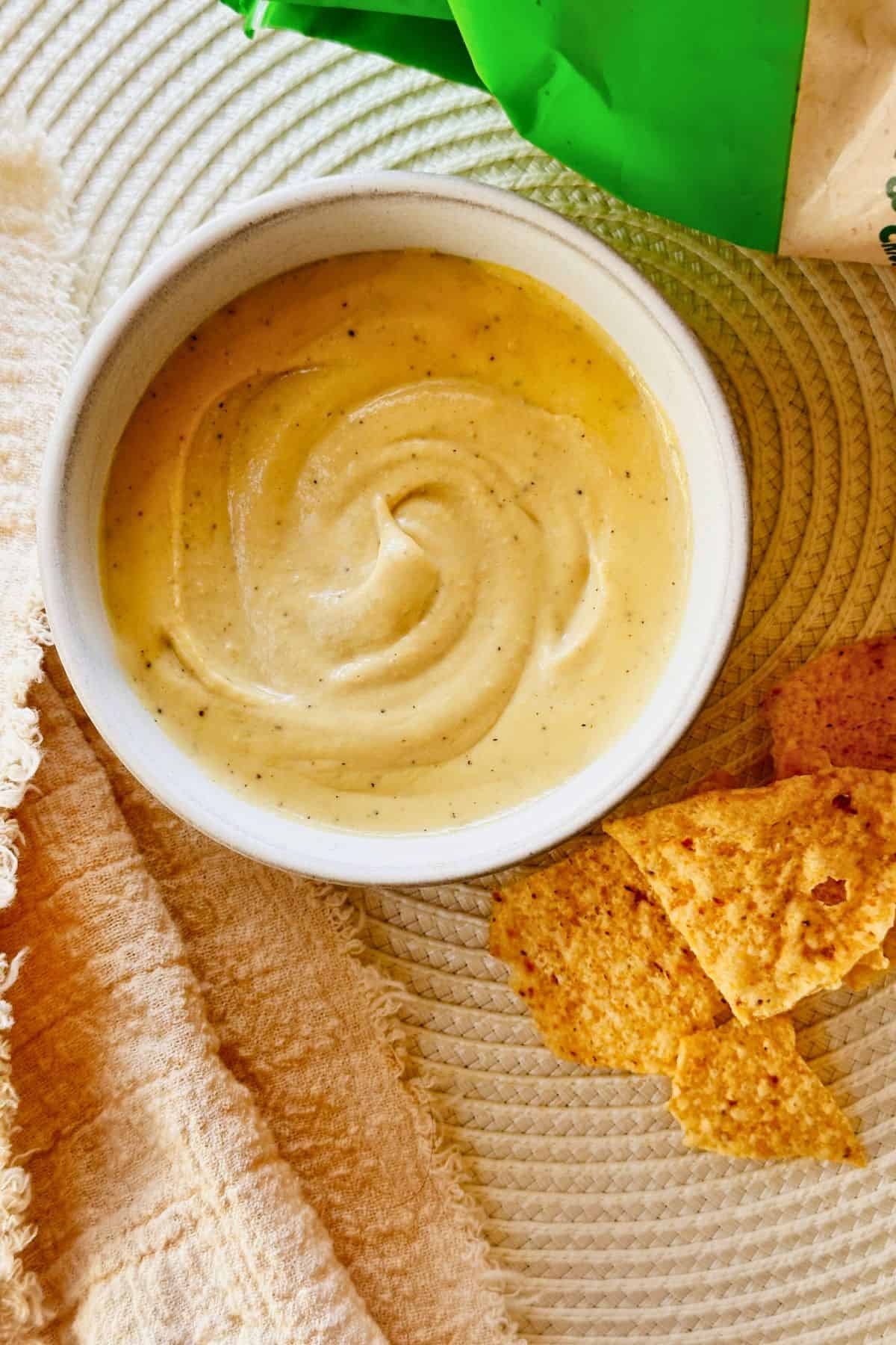 cashew cheese sauce in a bowl.