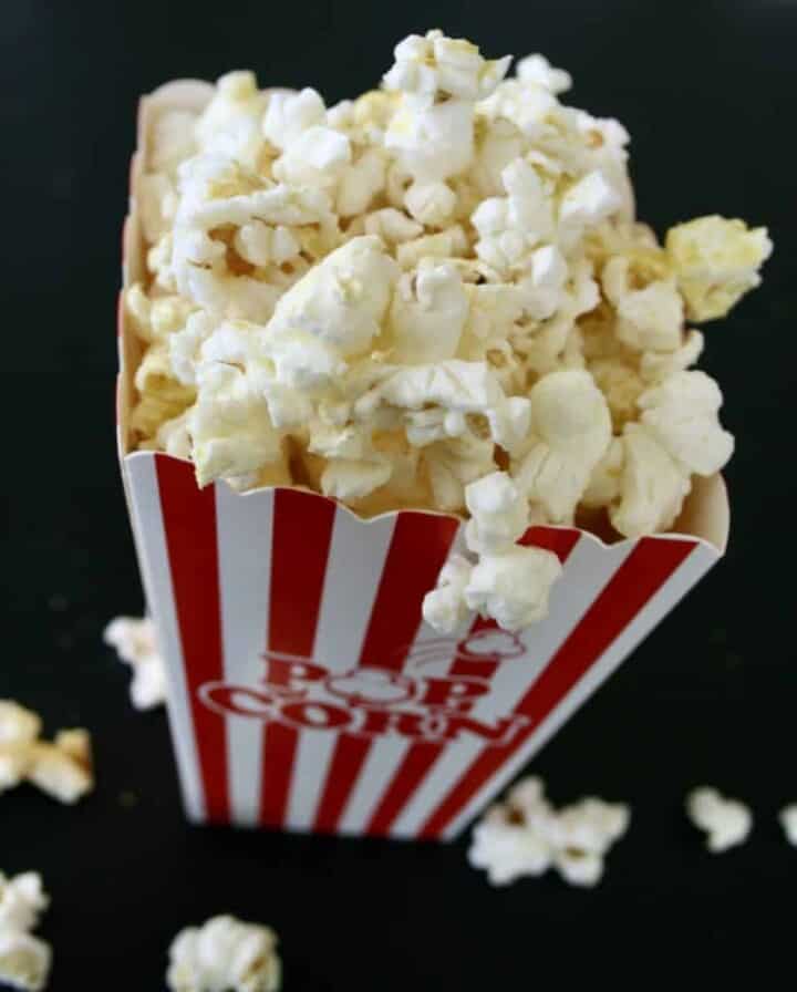 Popcorn with nutritional yeast
