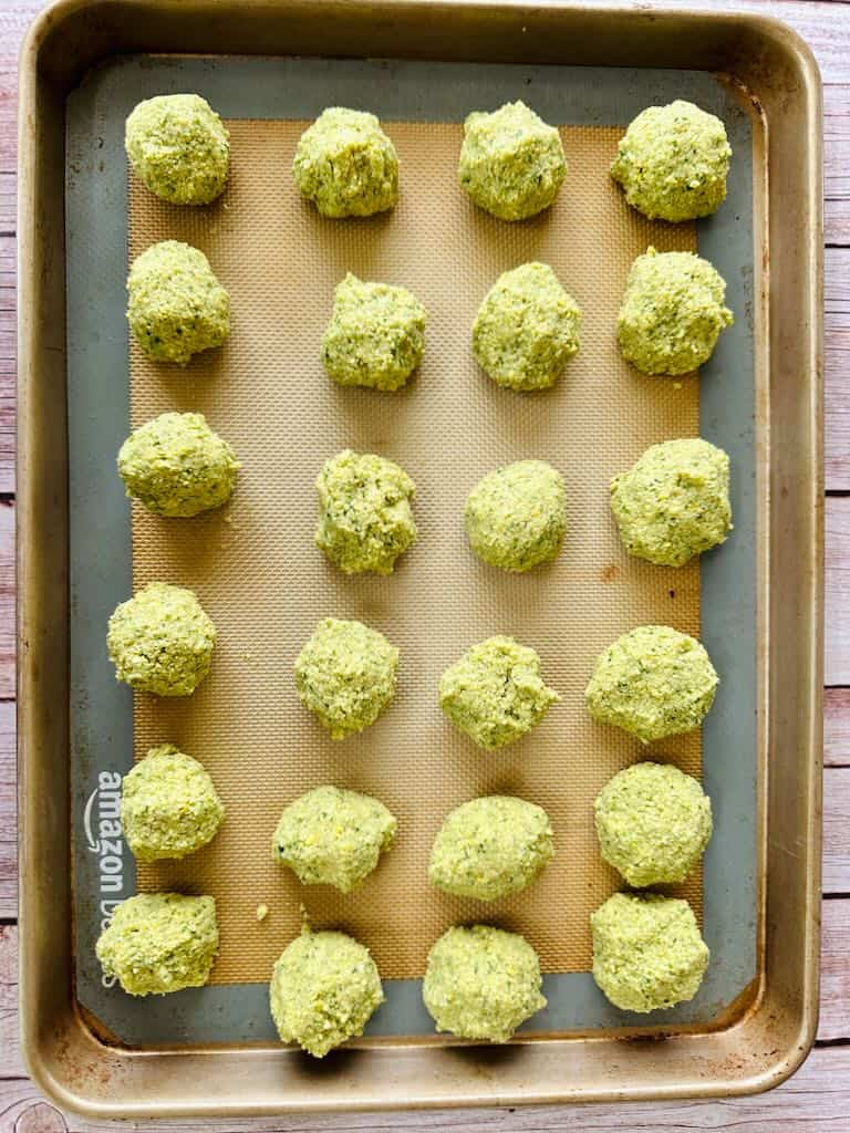 falafel balls before baking