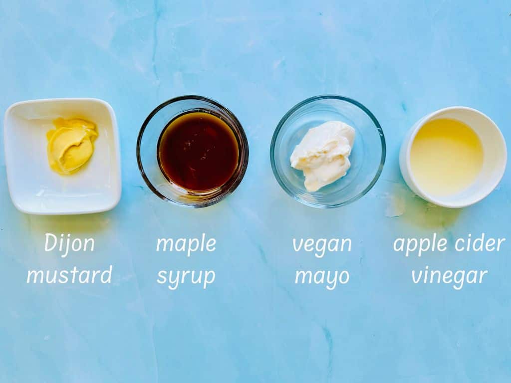 ingredients for vegan honey mustard