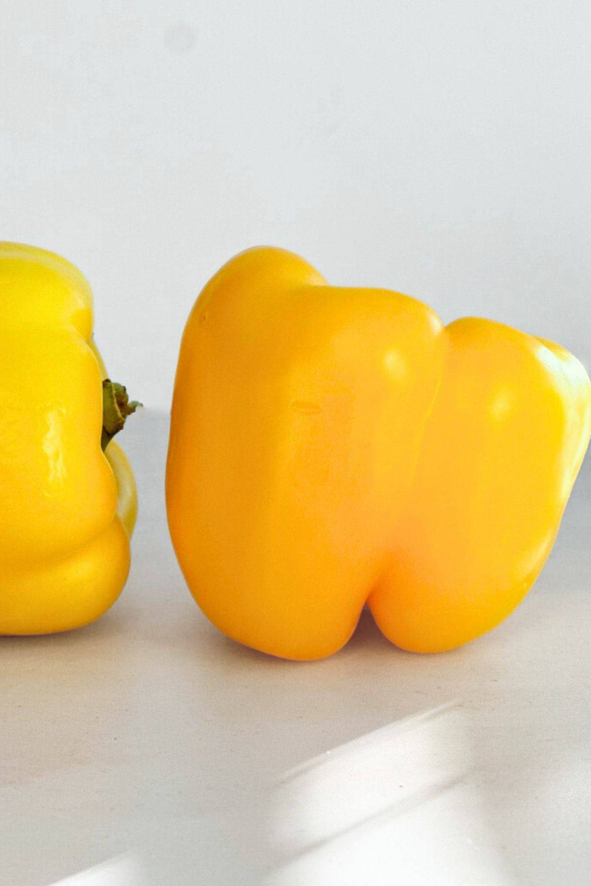 two Yellow peppers