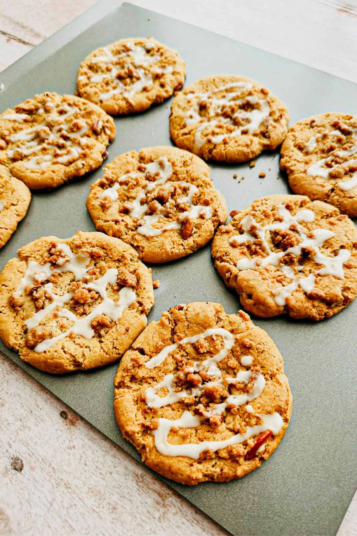 gilmore girls coffee cake cookies on baking tray