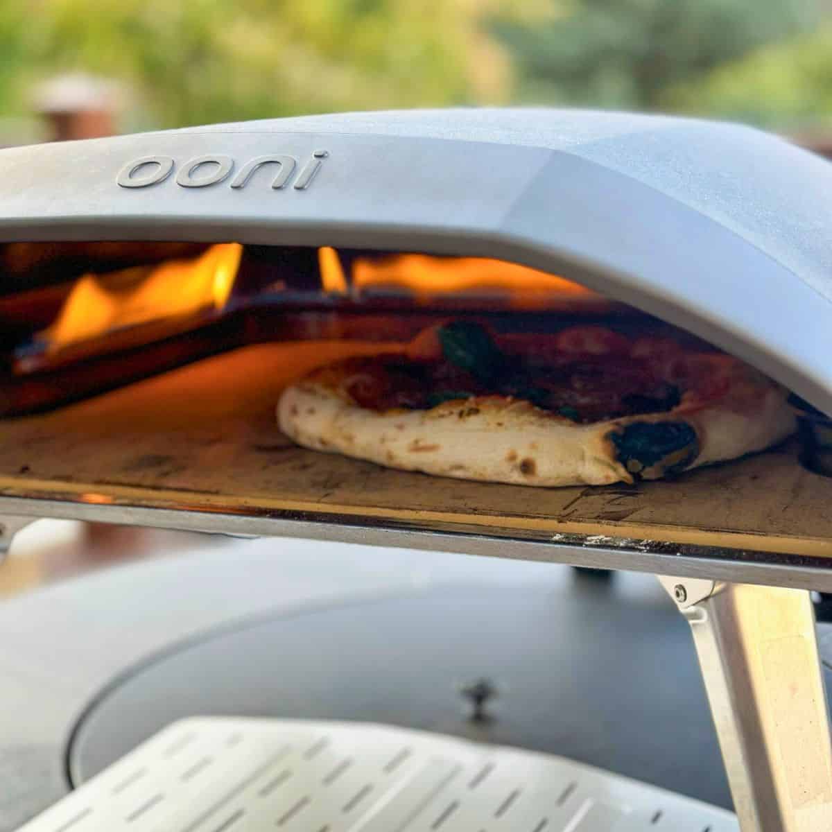 100% Biga Neapolitan Pizza Dough in ooni pizza oven