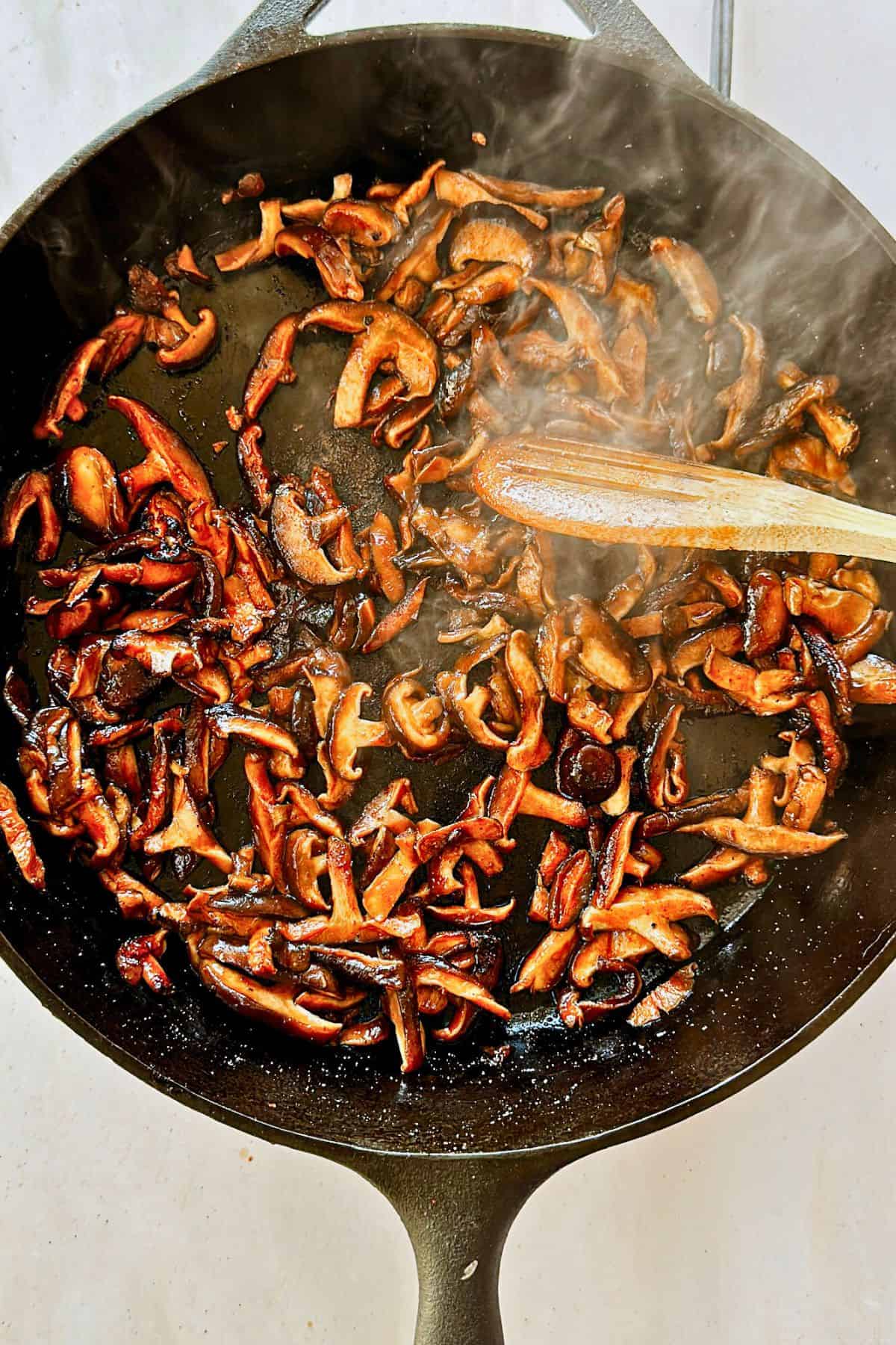 smoky glazed mushrooms