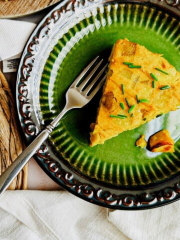 vegan Spanish omelet
