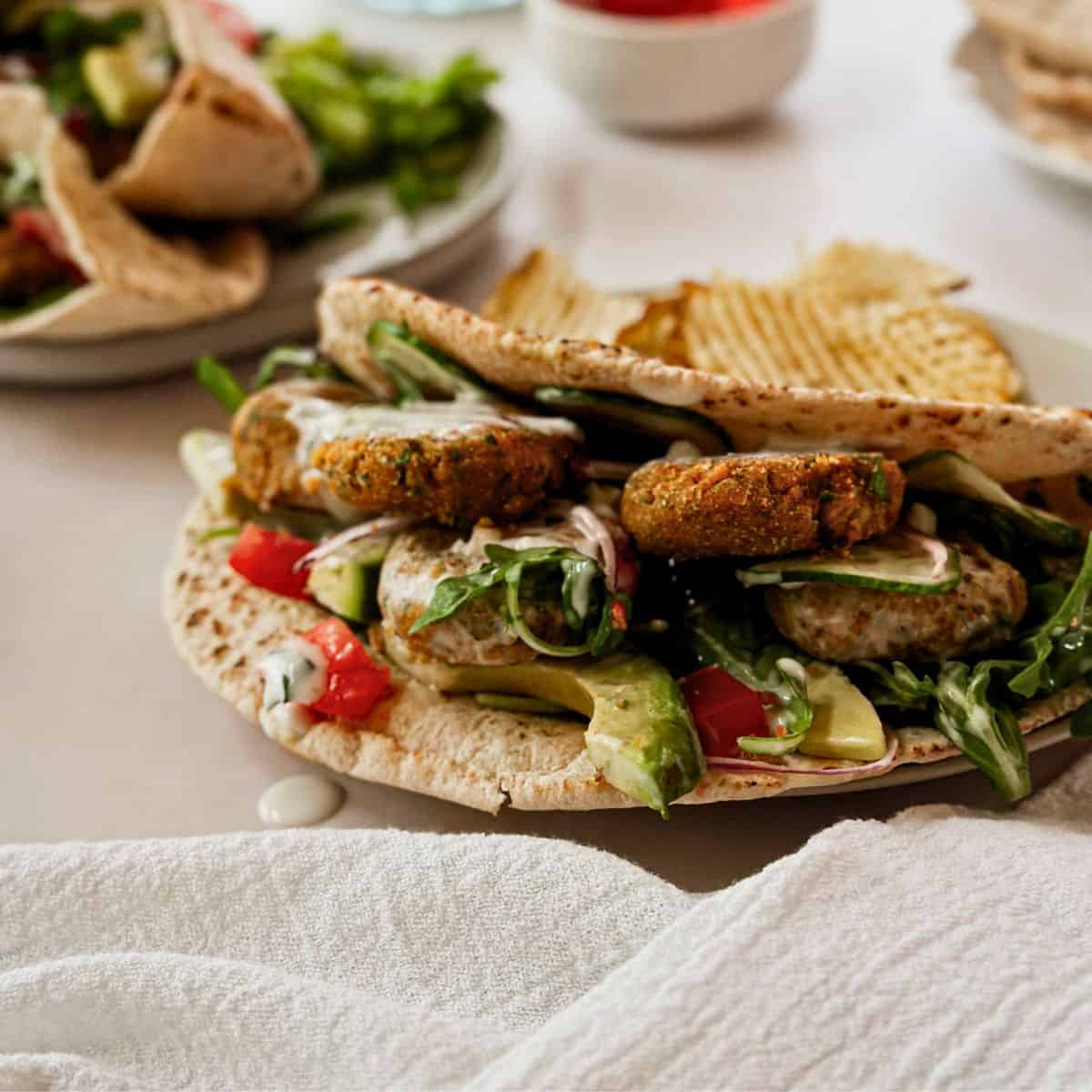 Falafel Pita Sandwich - Nuts and Twigs