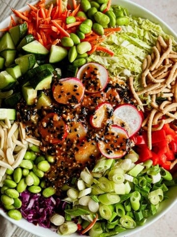 Asian chopped salad with sesame dressing.