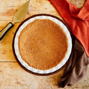 top view of Vegan Graham Cracker Pie Crust.