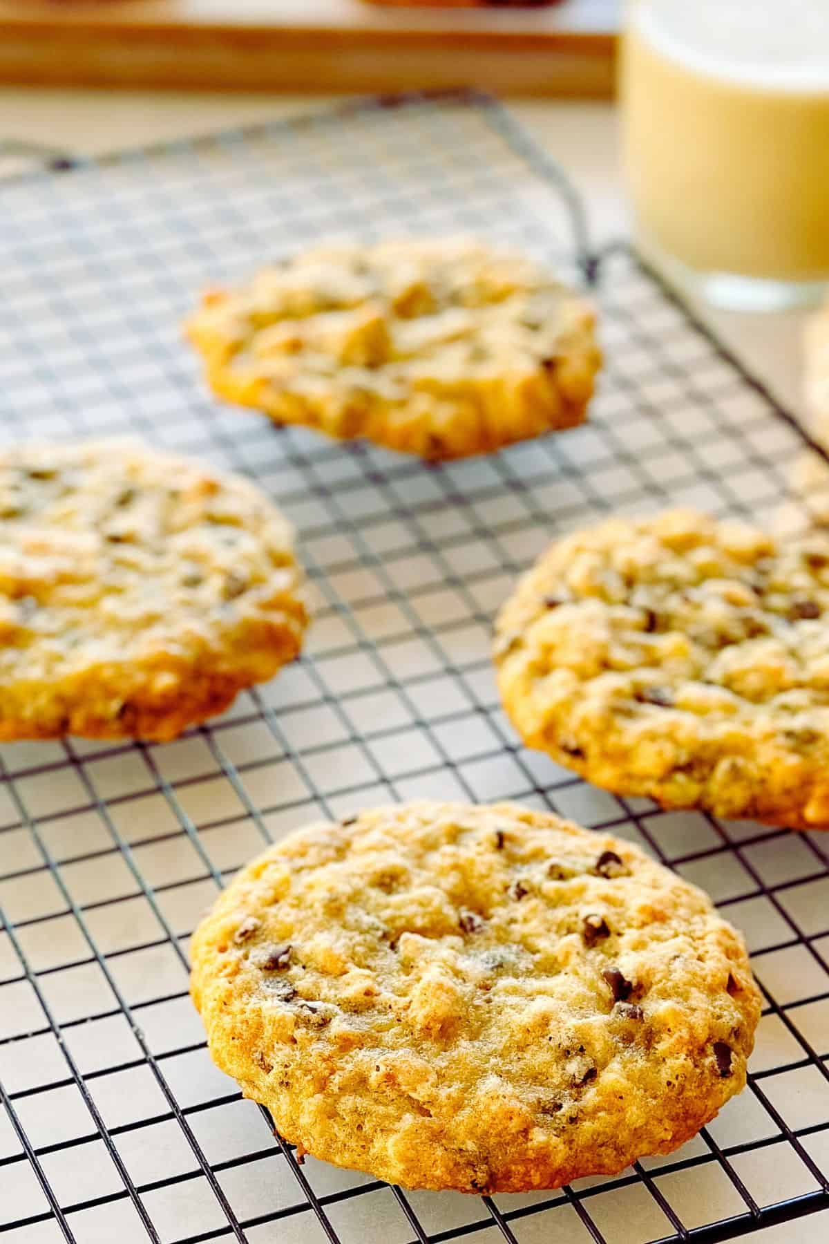 cookies on a cooling tray.