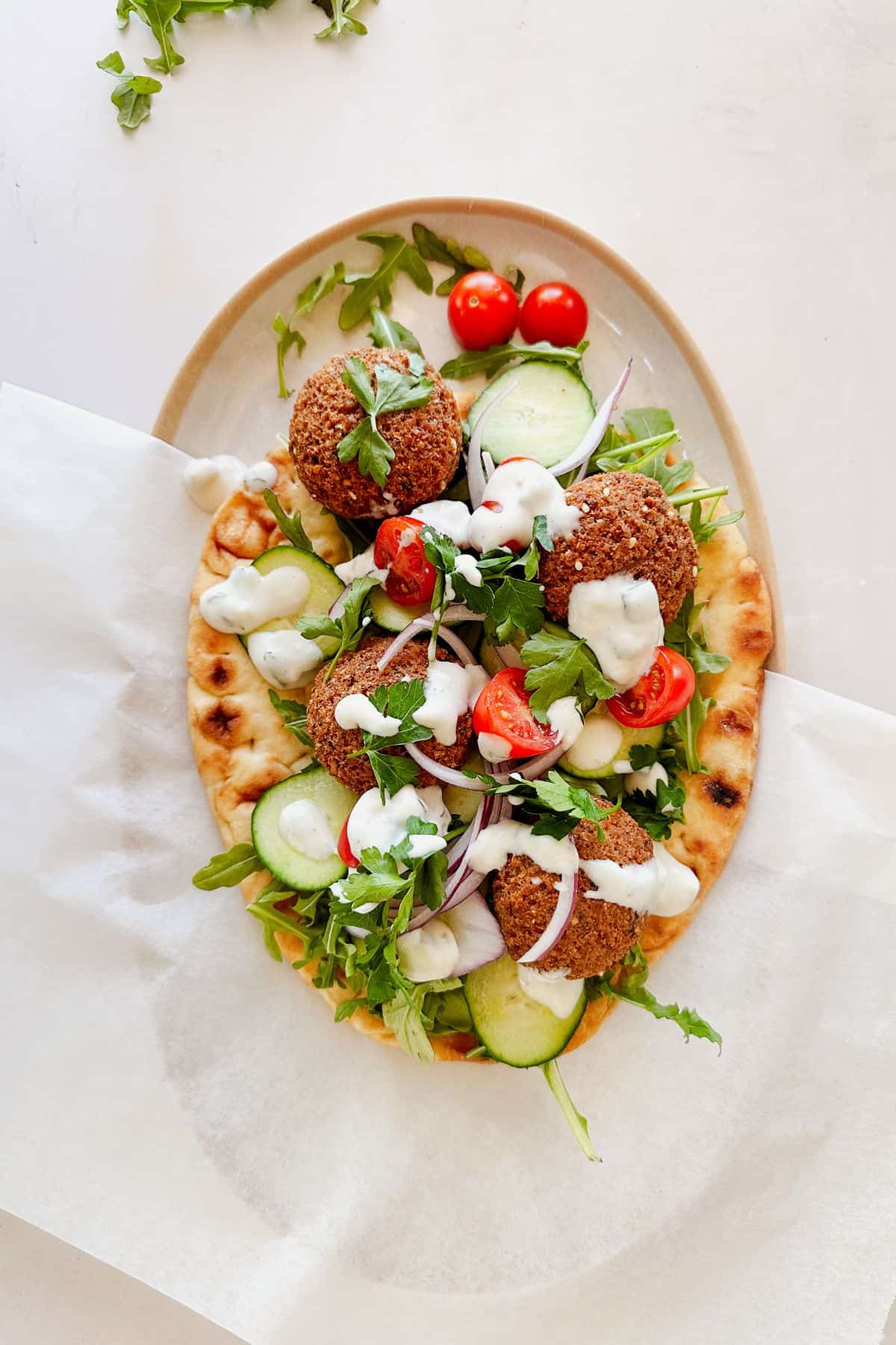 Trader Joe’s Falafel Naan Wrap.
