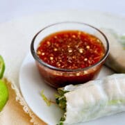 sweet chili lime sauce in a bowl.