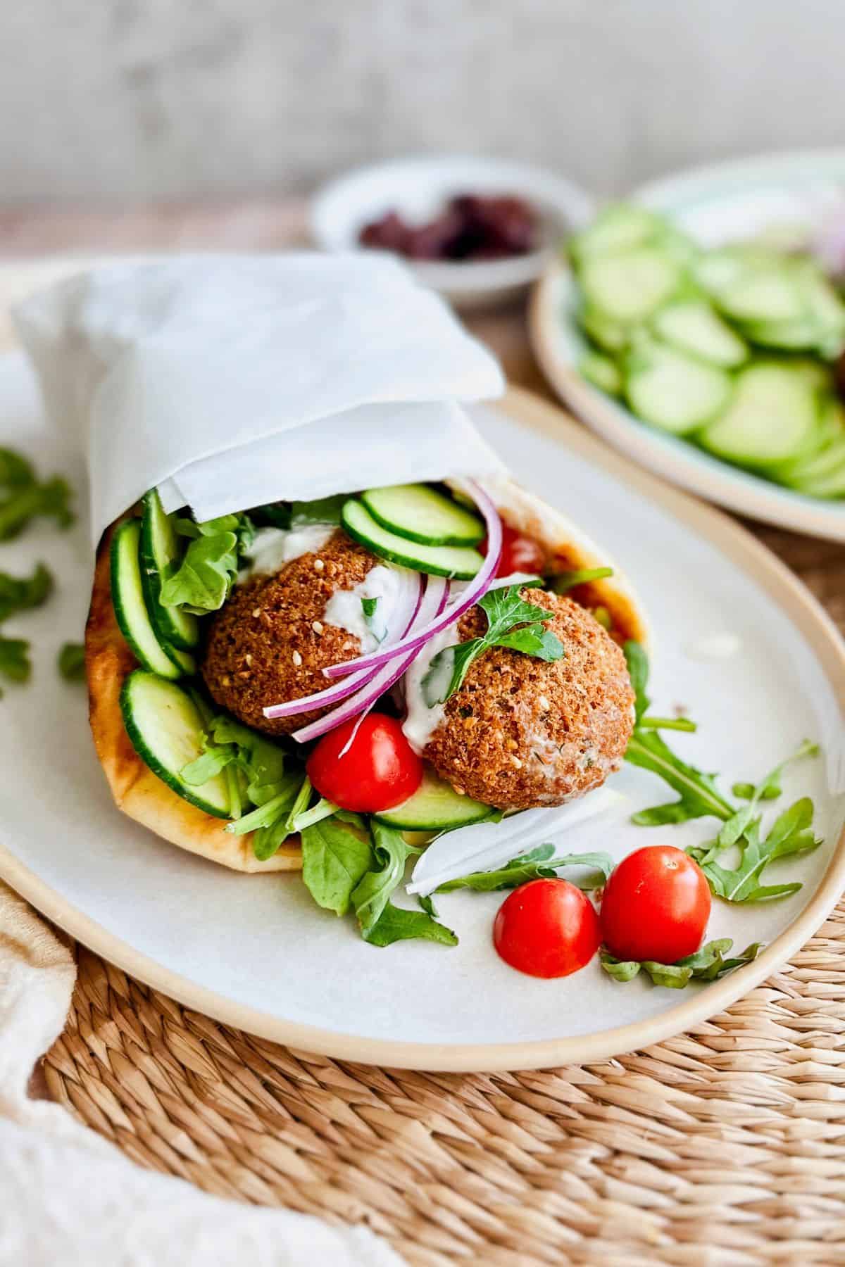Trader Joe’s Falafel Naan Wrap.