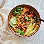 cauliflower rice burrito bowls.
