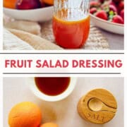 fruit salad in a jar.