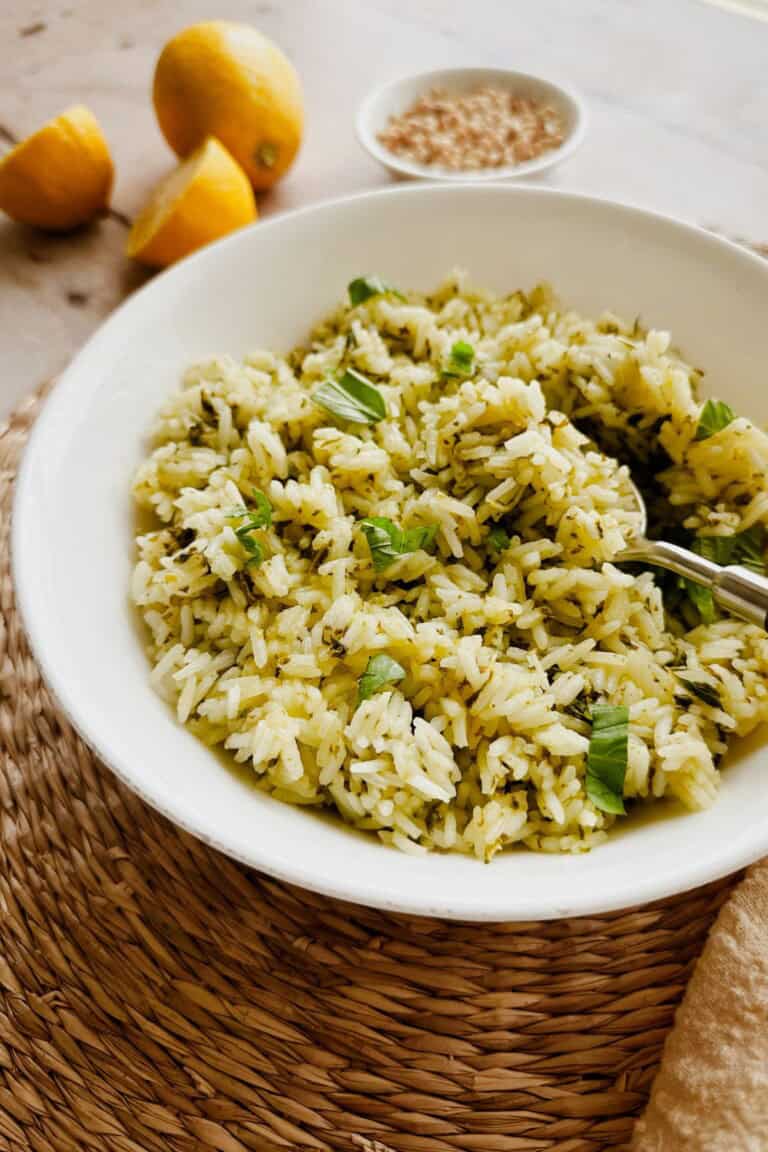 Lemon Basil Rice | Easy Side Dish